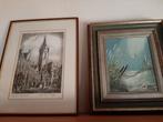 Originele pentekening venlo en schilderij, Antiek en Kunst, Kunst | Tekeningen en Foto's, Ophalen