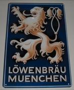 Löwenbräu : Metalen Bord Löwenbräu Bier - Muenchen, Verzenden, Nieuw, Reclamebord, Plaat of Schild, Overige merken