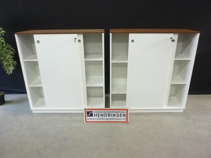 Nette kantoorkast / archiefkast / schuifdeurkast + slot, Huis en Inrichting, Kasten | Roldeurkasten en Archiefkasten, Gebruikt