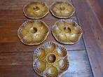 5 keramiek coquilles- of oesterborden Sarreguemines, Ophalen of Verzenden