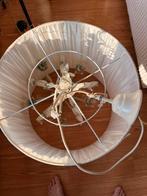 Hanglamp kroonluchter, Ophalen, Rond, Zo goed als nieuw, Crème