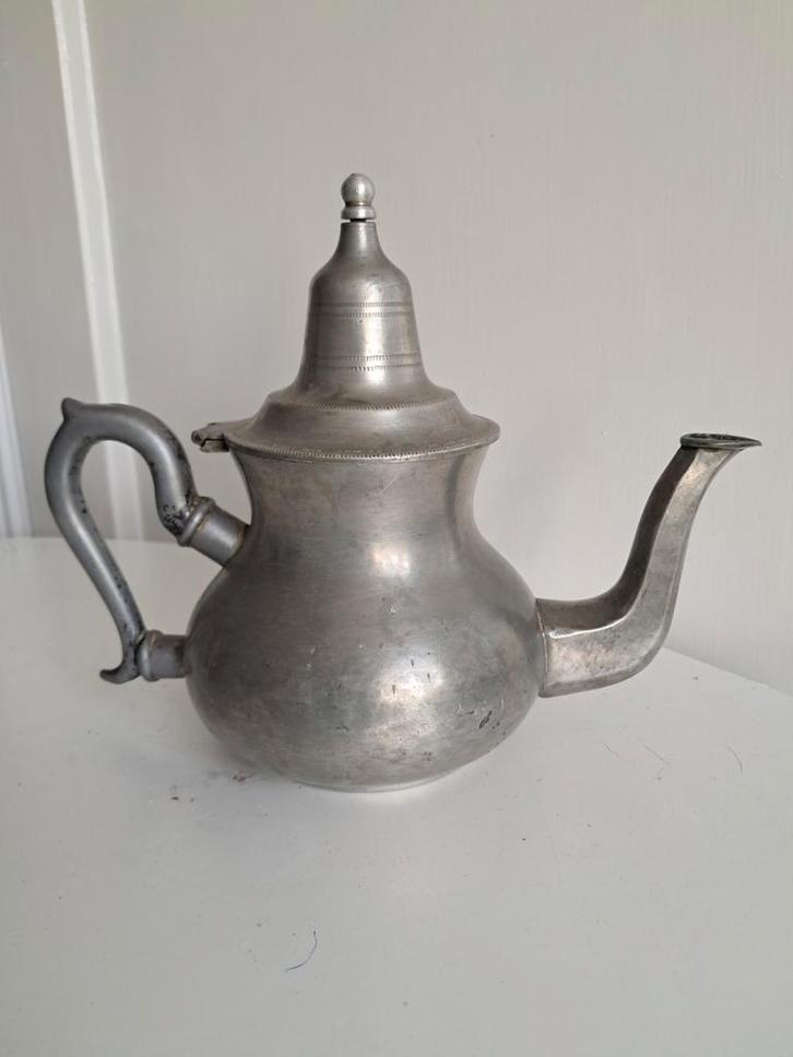 5. Vintage Tinnen Theepot, Antiek en Kunst, Antiek | Tin, Ophalen of Verzenden