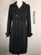 King Louie Trenchcoat  {mt: 40} 7630-27,7, Kleding | Dames, Jassen | Winter, Maat 38/40 (M), Zwart, Ophalen of Verzenden, Zo goed als nieuw