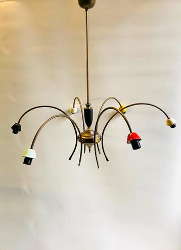 Sputnik Spider chandelier / Hanglamp , jaren 50 beschikbaar voor biedingen