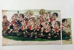 Cartoon Feyenoord, Dik Bruynesteyn, jaren 60, Gebruikt, Ophalen of Verzenden, Poster, Plaatje of Sticker, Feyenoord