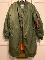 Lange Alpha Industries Bomberjack maat L/40, Ophalen, Zo goed als nieuw, Maat 38/40 (M), Groen