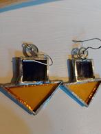 Oorbellen tiffany paars/oranje, Atelier Ee, Nieuw, Oranje, Ophalen of Verzenden