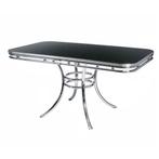 fifties tafel, gebruikte staat leuk voor de man cave.., Huis en Inrichting, Tafels | Eettafels, Ophalen, Gebruikt, 50 tot 100 cm