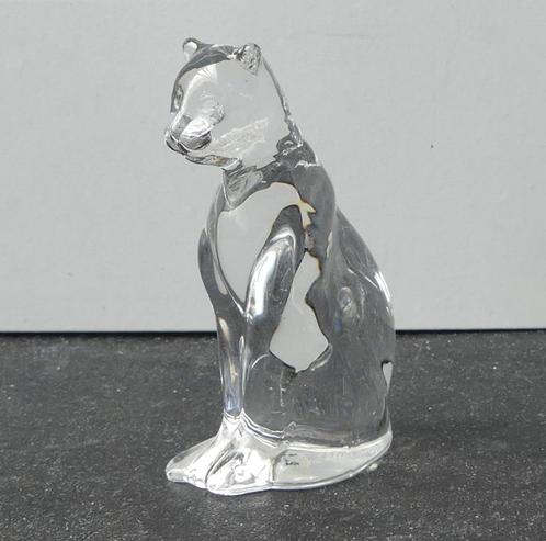 Franklin Mint Curio Cabinet Cats 1986 Crystal clear beeldje, Verzamelen, Beelden en Beeldjes, Zo goed als nieuw, Dier, Ophalen of Verzenden