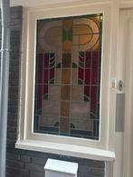 Glas in lood raam, Doe-het-zelf en Verbouw, Glas en Ramen, Gevelraam of Ruit, Gebruikt, Minder dan 80 cm, Glas in lood