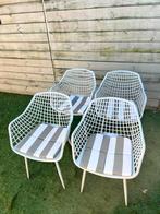 4 tuinstoelen met kussentjes van Kwantum, Tuin en Terras, Tuinstoelen, Ophalen, Zo goed als nieuw, Kunststof
