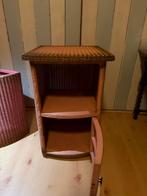 Vintage Lloyd Loom Set: Stoel, Wasmand & Nachtkastje, Ophalen