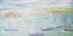 Schilderij ZEILERS 120x60, Ophalen, Nieuw, Schilderij