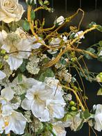 Zijden Boeket Wit in Bolvaas 1 meter doorsnee, Huis en Inrichting, Ophalen, Nieuw, Binnen