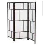 Scheidingswand/ roomdivider, wit/zwart, 216x185 cm, Ophalen, Zo goed als nieuw