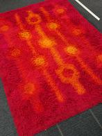 Vintage vloerkleed Desso jaren 70 rood / oranje / geel, Ophalen, Gebruikt, Vintage, 200 cm of meer