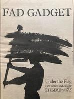Paginagrote A3 advertentie FAD GADGET Under The Flag release, Ophalen of Verzenden