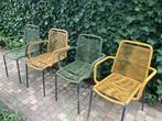 4 tuinstoelen, Tuin en Terras, Ophalen, Gebruikt, Metaal