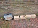 Gehu parkietennestkasten en tt kooi, Dieren en Toebehoren, Ophalen, Gebruikt, Hout, Vogelkooi