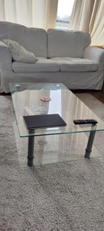 Glass coffee table, 50 tot 100 cm, Minder dan 50 cm, Rechthoekig, Zo goed als nieuw