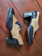 Haute couture schoenen van designer Ted Lapidus jaren 50, Ophalen of Verzenden, Gedragen, Blauw