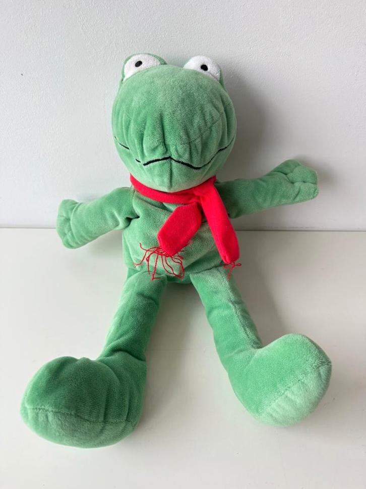 Knuffel handpop, poppenkastpop Kikker / Max Velthuijs, Kinderen en Baby's, Speelgoed | Knuffels en Pluche, Zo goed als nieuw, Kikker