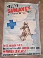 Simavi oud affiche, Ophalen of Verzenden, Zo goed als nieuw, Rechthoekig Staand