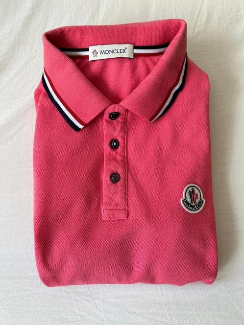 Moncler polo, Kleding | Heren, Polo's, Gedragen, Maat 48/50 (M), Roze, Ophalen of Verzenden