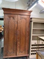 Stoere mooie massief teak houten meidenkast | kledingkast, Met deur(en), Landelijke stijl, 100 tot 150 cm, Teakhout