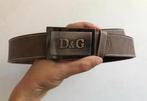 Bruine leren heren riem van het merk d&g - 110 cm, Kleding | Heren, Riemen en Ceinturen, Ophalen of Verzenden