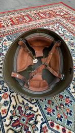 Oude stalen leger helm, militaire helm, Ophalen of Verzenden, Landmacht, Nederland, Helm of Baret