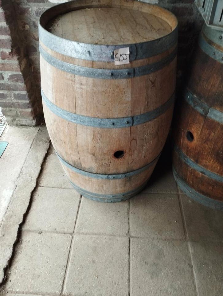 Wijnvat, regenton, bloembak, Tuin en Terras, Regentonnen, Zo goed als nieuw, Hout, 150 liter of meer, Ophalen