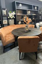 ronde eettafelbank incl 2 stoelen, Ophalen of Verzenden, Nieuw, Stof