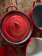 Emaille rode pannen, Ophalen, Gebruikt, Overige materialen
