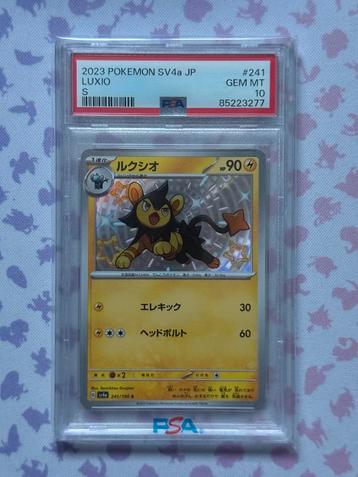 Pokémon SV4a Shiny Treasure EX Japans Luxio Shiny 241 PSA 10 beschikbaar voor biedingen
