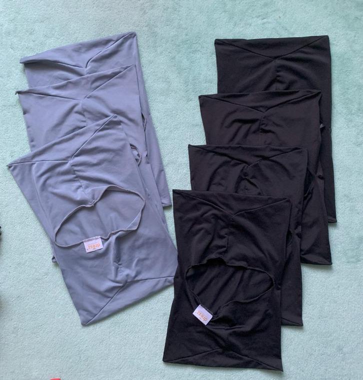 7x Rekbare textiel boekenkaft A4 DRESZ zwart grijs elastisch, Diversen, Schoolbenodigdheden, Gebruikt, Ophalen of Verzenden