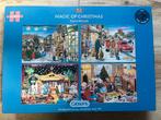 Gibsons kerstpuzzel 4 x 500 stukjes Magic of Christmas, Hobby en Vrije tijd, Denksport en Puzzels, Ophalen of Verzenden, 500 t/m 1500 stukjes