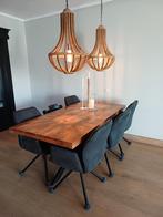 IN PRIJS VERLAAGD!! Eettafel mangohout met matrixpoot, Huis en Inrichting, Stoelen, Ophalen, Gebruikt