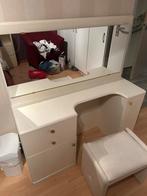 Mooie Kaptafel met spiegel en kruk, Ophalen, Overige materialen, 50 tot 100 cm, Zo goed als nieuw