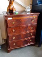 Engelse ladekast, schrijftafel, antiek, Huis en Inrichting, Kasten | Ladekasten, Ophalen, 50 tot 100 cm, 3 of 4 laden, Minder dan 100 cm