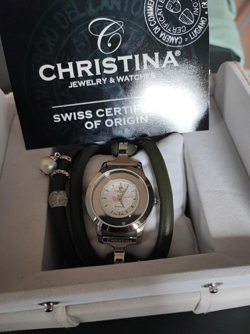 Christina dames horloge, Sieraden, Tassen en Uiterlijk, Horloges | Dames, Zo goed als nieuw, Polshorloge, Overige merken, Staal