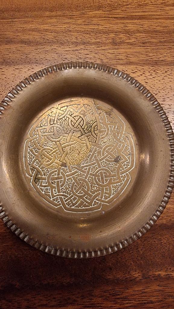 Vintage Messing Schaaltje met Keltisch Motief, Antiek en Kunst, Antiek | Schalen, Ophalen of Verzenden