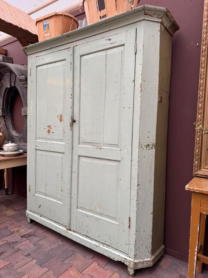 Meidenkast, Brocante, Zachtgroen, Sfeervol, liefhebber, Antiek en Kunst, Curiosa en Brocante, Ophalen