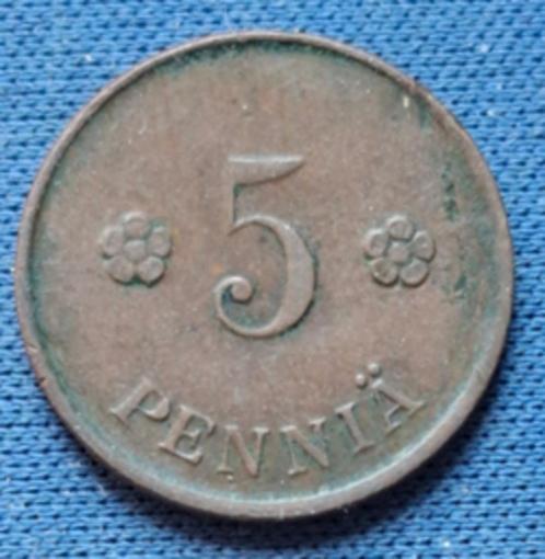 Finland 5 pennia 1920 Km 22, Postzegels en Munten, Munten | Europa | Niet-Euromunten, Losse munt, Overige landen, Verzenden