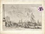 Melchior Küsell ets "Havengezicht 1", cum privilegio S.C.M., Antiek en Kunst, Kunst | Etsen en Gravures, Ophalen