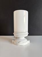 Vintage wandlamp glas en porselein, Barnadotte stijl ‘60s, Gebruikt, Vintage midecentury design bauhaus Wagenfeld antiek retro