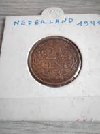 Munt 2,5 cent 1941, Wilhelmina, Postzegels en Munten, Munten | Nederland, Ophalen of Verzenden, 5 cent