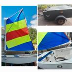 Optimist vaarklaar met kar, Ophalen, Gebruikt