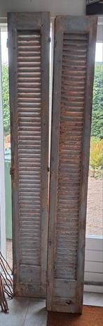 2 bruin blauwgrijze Louvre deurtjes, Ophalen, Gebruikt