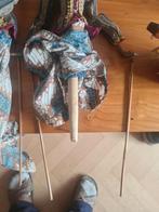2 Indonesische Wayang Poppen - 43cm, Antiek en Kunst, Kunst | Niet-Westerse kunst, Ophalen